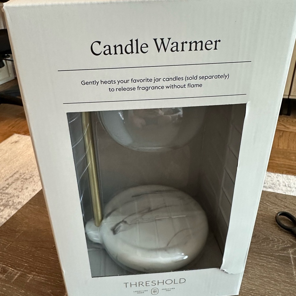 Threshold White and Gold Candle Holder Accents